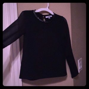 Black long sleeve shirt.